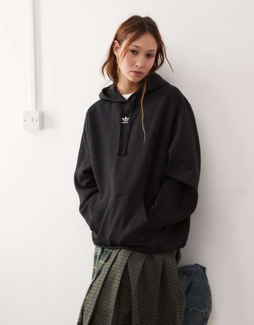 adidas Originals – Czarna bluza z kapturem z serii niezbędne produkty