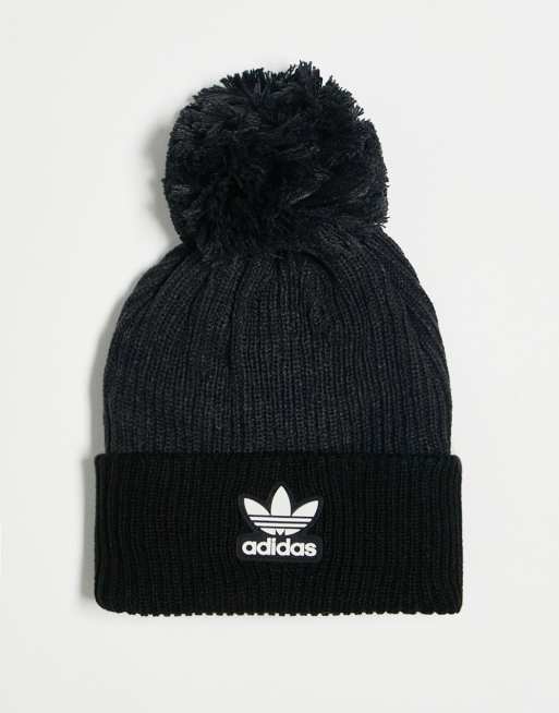 adidas Originals – Czarna czapka beanie z pomponem
