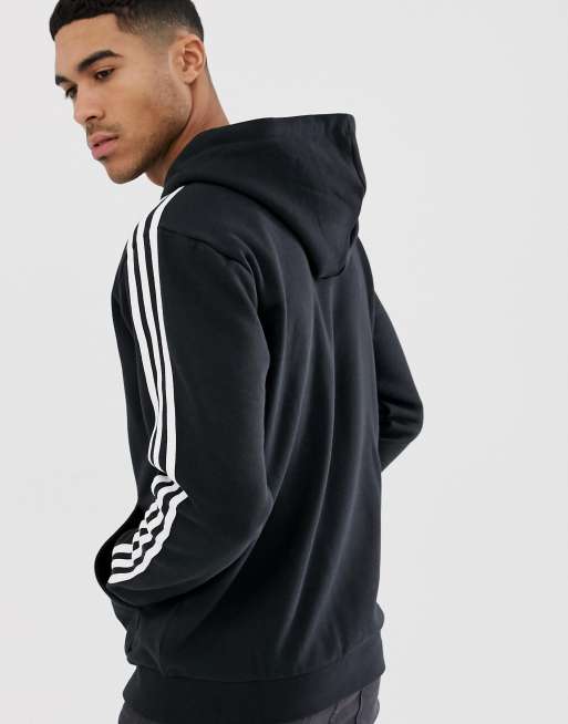 Zip hoodie with small trefoil logo black dv1551 black, , XS XXL (adidas Originals)