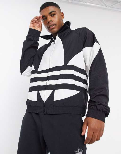 adidas Originals – Czarna sportowa kurtka z dużym logo