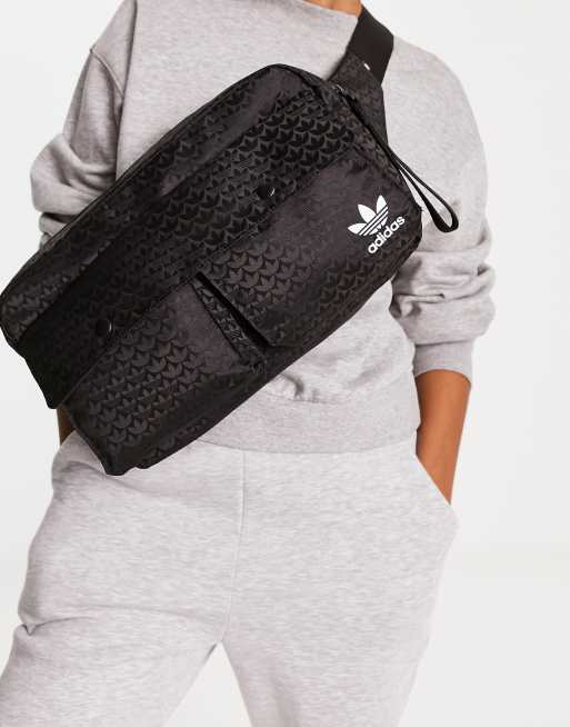 adidas Originals – Czarna torebka crossbody z logo Trefoil