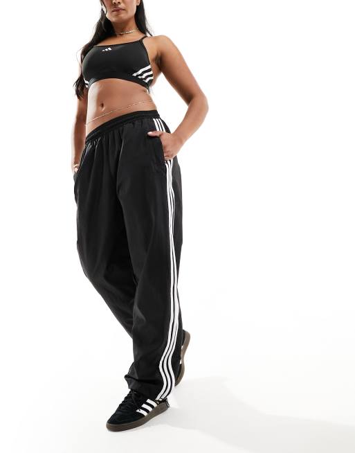 adidas Originals – Czarne bojówki z tkaniny