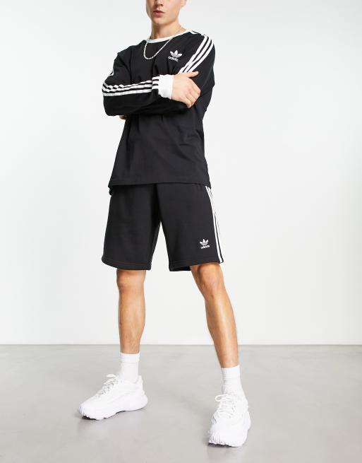 adidas Originals – Czarne szorty z trzema paskami