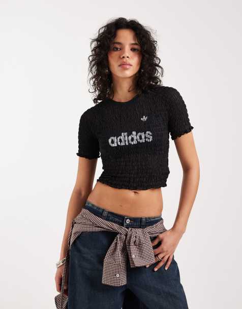 adidas Originals – Czarny luźny T-shirt - view 1