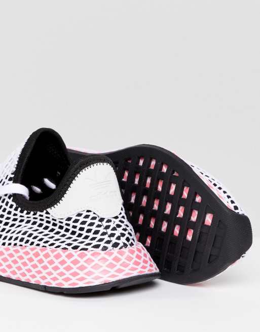 adidas Originals Deerupt Baskets Noir et rose