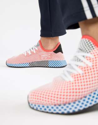 adidas deerupt rosse in pelle