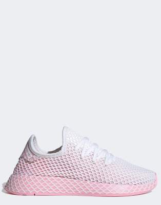 adidas deerupt runner white and pink