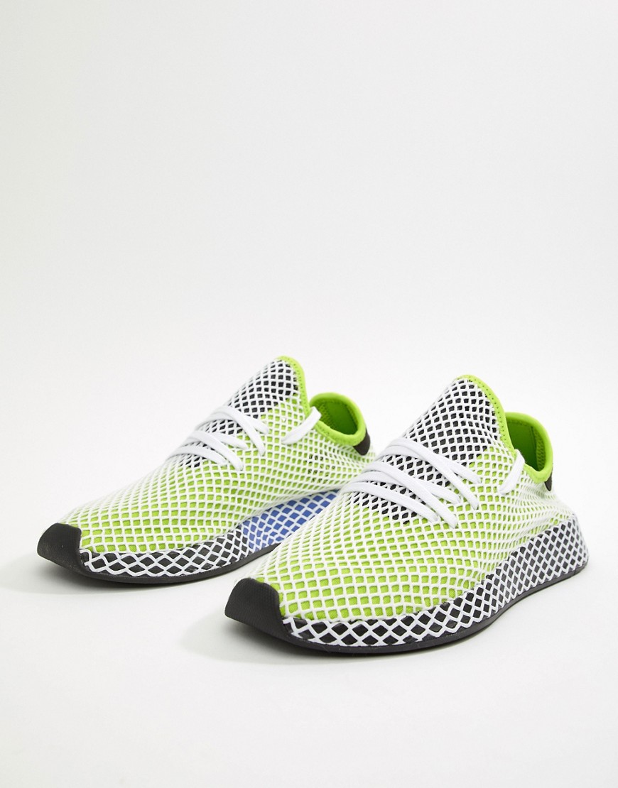 Adidas Originals Deerupt Runner Sneakers In Green B27779