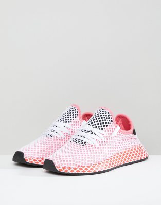 adidas pink and red trainers