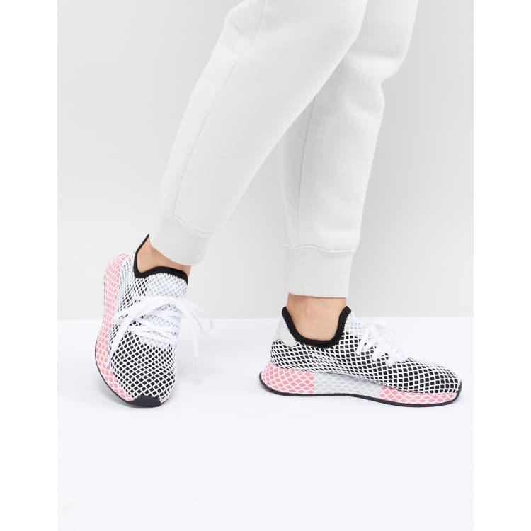 adidas Originals Deerupt Sneakers color nero e rosa