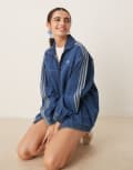 [adidas Originals] adidas Originals demin track top in blue-Navy XS Indigo denim