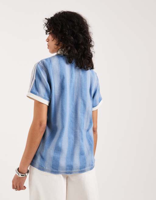 adidas Originals – Denim-Fußballoberteil in Blau, 4 von 4