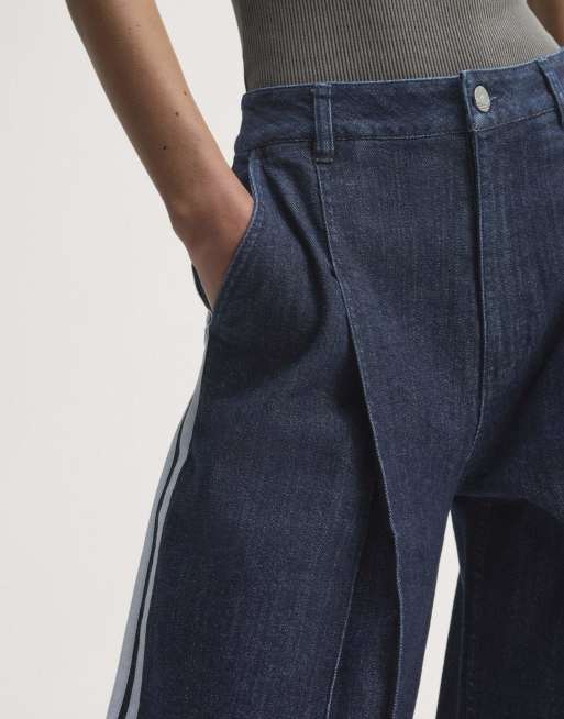 adidas Originals Denim-Hose mit Falten und weitem Bein in Indigo-Denim, 7 von 7