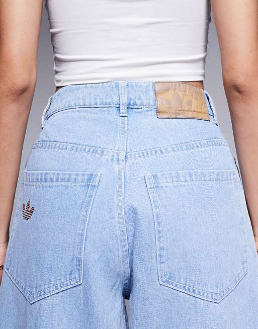 adidas Originals denim jeans with rhinestone embellishment adidas Originals denim jeans with rhinestone embellishment