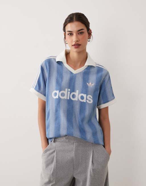 adidas Originals denim jersey in light blue