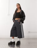 [adidas Originals] adidas Originals denim jorts in black leopard print-Multi W36 Multi