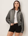 [adidas Originals] adidas Originals denim track top in grey L WASHED GREY DENIM