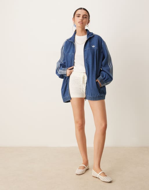 adidas Originals – Denim-Trainingsoberteil in Blau, 2 von 4