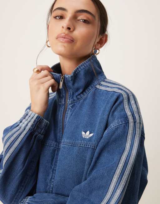 adidas Originals – Denim-Trainingsoberteil in Blau, 3 von 4