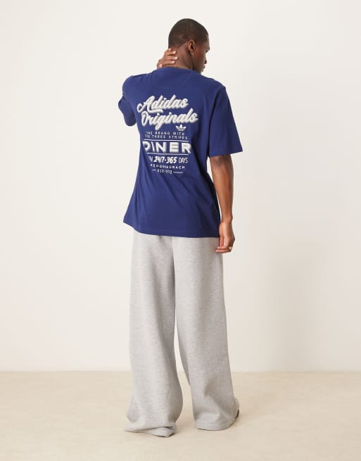 adidas Originals diner graphic t-shirt in navy