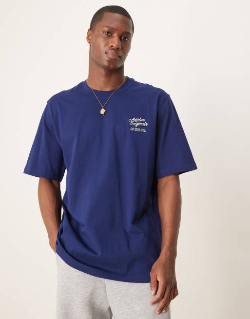 adidas Originals diner graphic t-shirt in navy