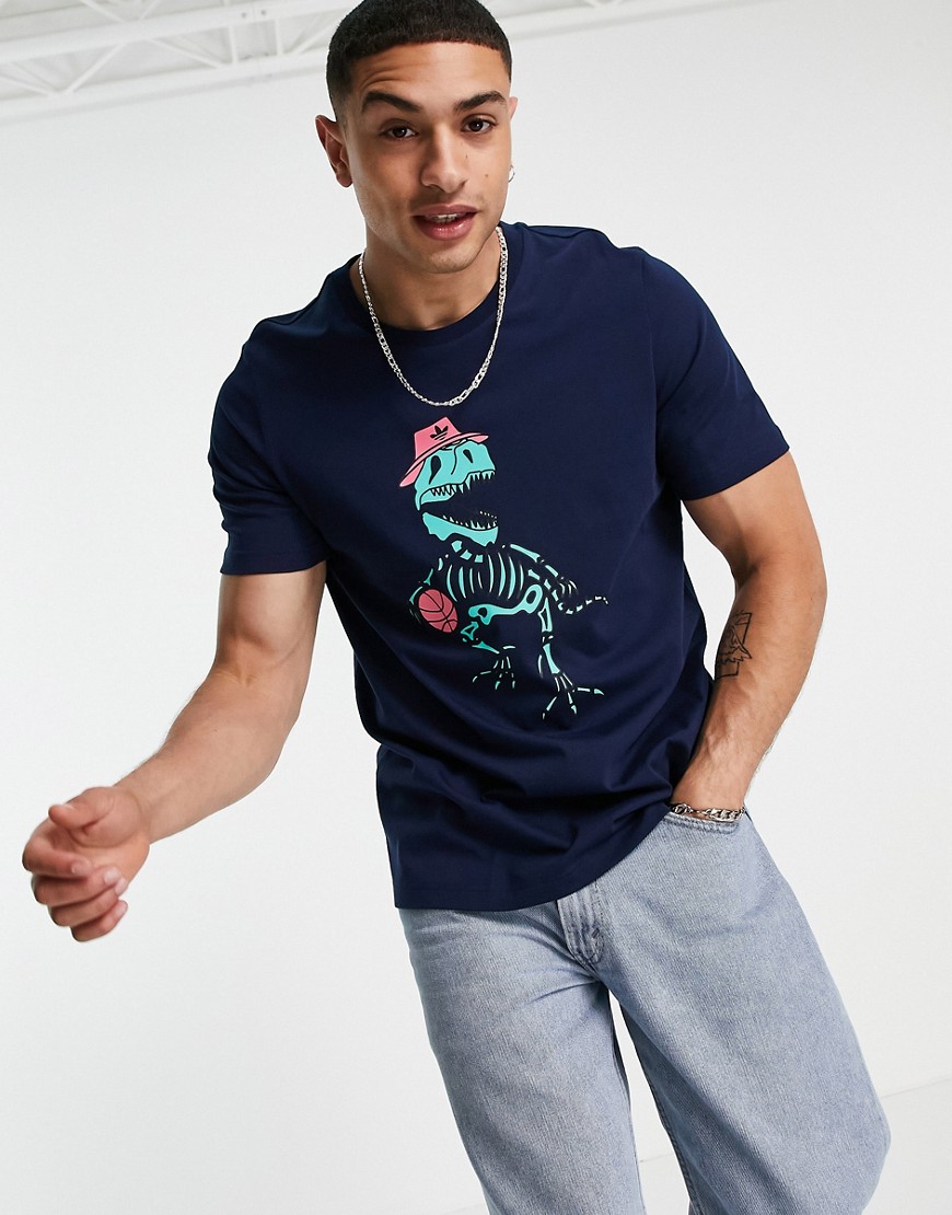 Adidas Originals dino t-shirt in navy