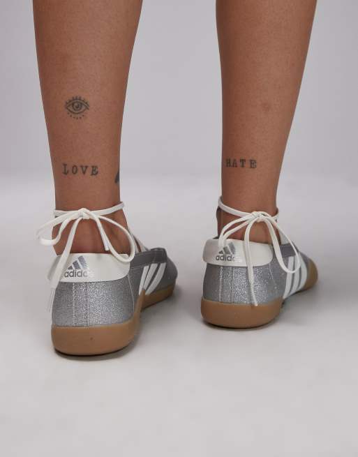 adidas Originals Disco Taekwondo Mei ballet trainers in silver glitter Exclusive at ASOS, 4 of 5