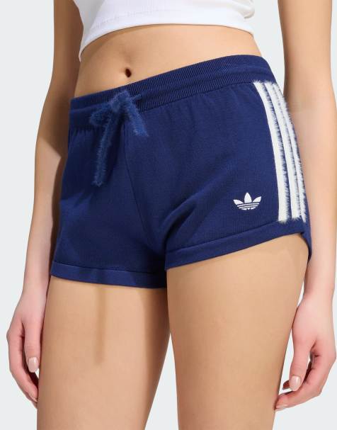 adidas Originals – Dzianinowe szorty w kolorze ciemnoniebieskim i białym - view 1