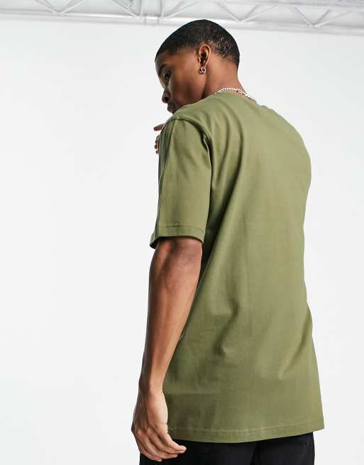 adidas Originals edge seam and split sleeve t-shirt in olive | ASOS