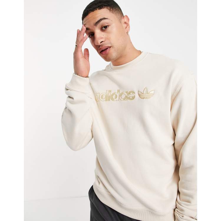 adidas Originals emblem sweatshirt in cream ASOS