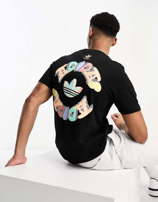 adidas Originals Enjoy Summer back print t-shirt in black