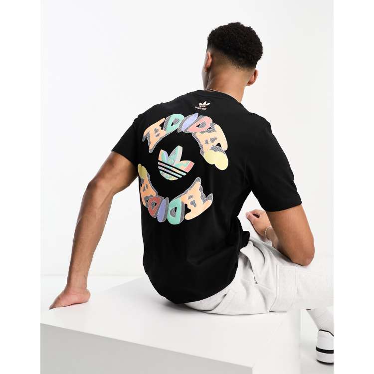 adidas Originals Enjoy Summer backprint t shirt in black