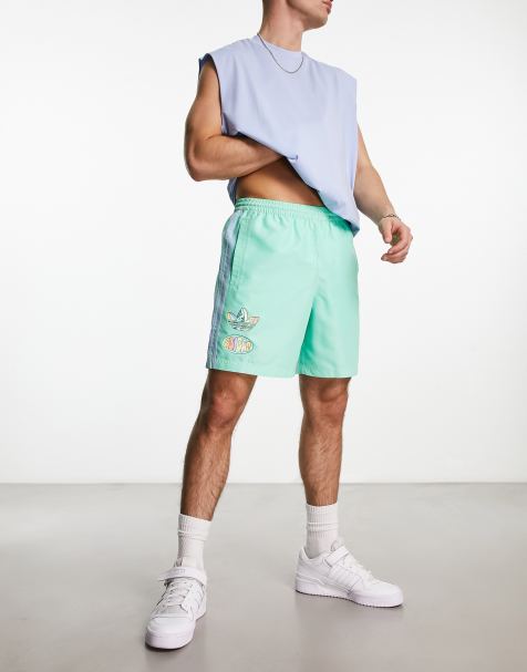 Loose Fit Cotton Shorts Light Green Men H&M SG, 50% OFF