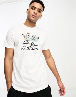 adidas Originals Enjoy Summer large graphic t-shirt in white - ASOS Price Checker