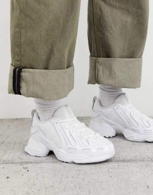 adidas Originals EQT Gazelle sneakers in triple white | ASOS