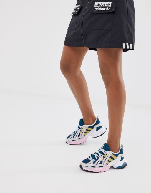 Adidas originals eqt gazelle on sale trainers in navy and pink