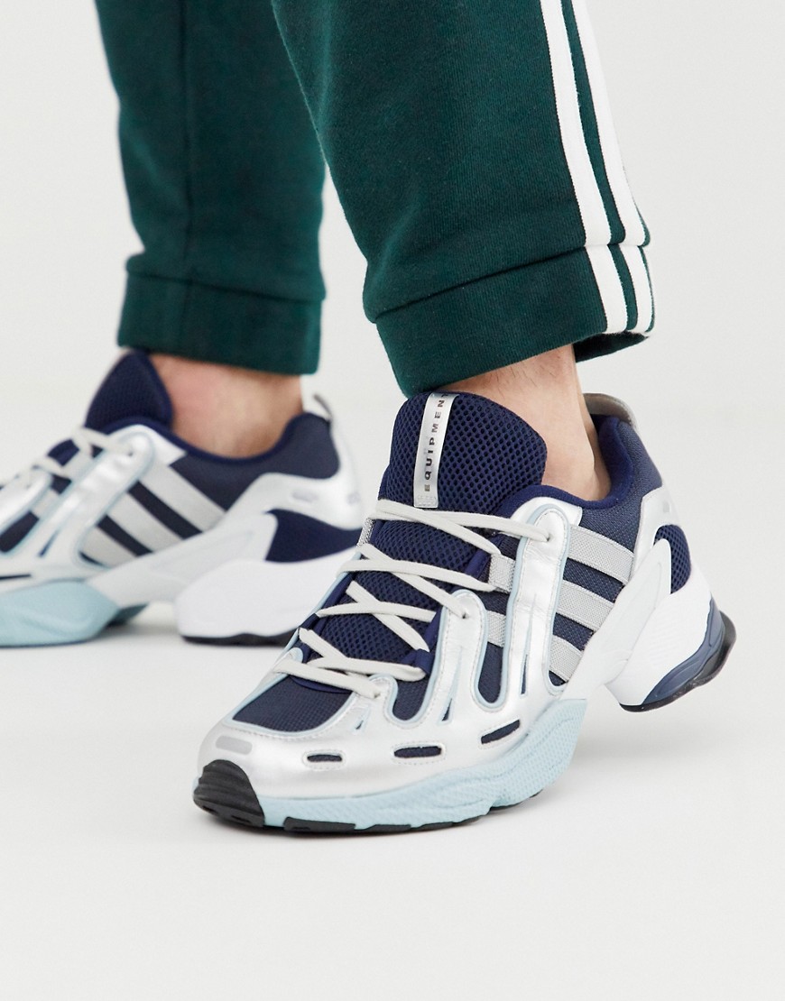Adidas Originals EQT gazelle trainers in navy and white-Multi
