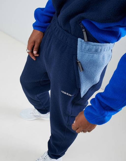 Adidas navy fleece joggers hot sale