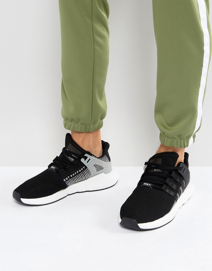 Adidas Originals EQT Support 93/17 Trainers In Black BY9509