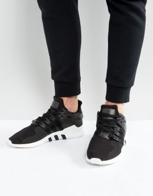 adidas black eqt support adv trainers