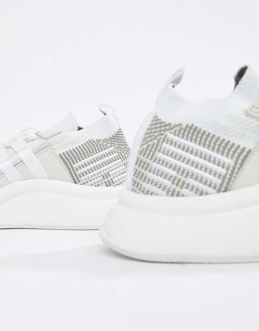 Adidas originals white eqt outlet support mid adv sneakers