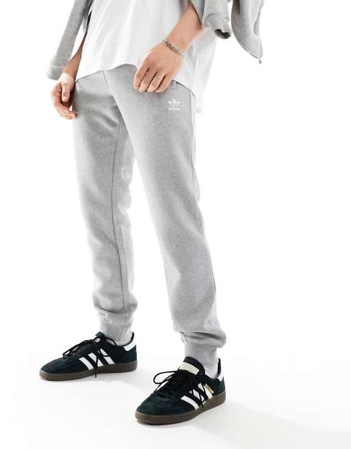 adidas Originals Ess joggers in grey ASOS