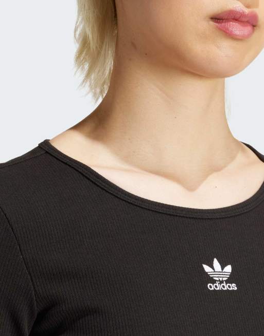 adidas Originals ESS Maglietta corta nera a maniche lunghe