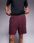 [adidas Originals] adidas Originals Essential 3-Stripes shorts in burgundy-Red M red
