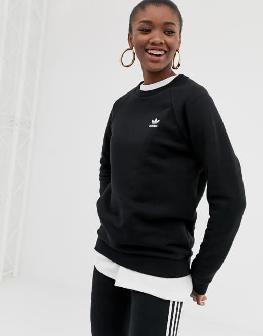 adidas Originals Essential crew neck sweat in black