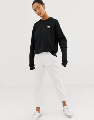 white adidas crew neck sweatshirt