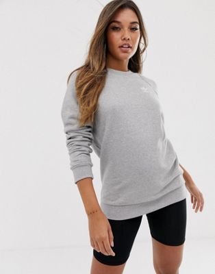 grey adidas crew neck sweatshirt
