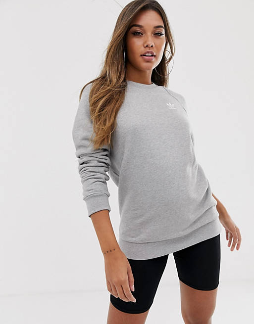adidas Originals Essential crew neck sweatshirt in grey