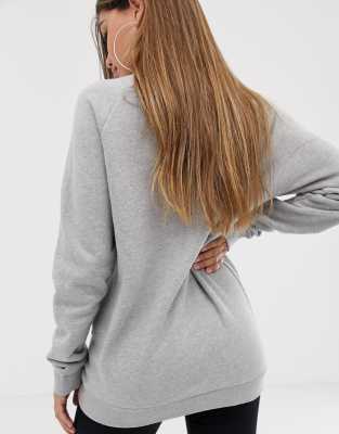 grey adidas crew neck sweatshirt women's