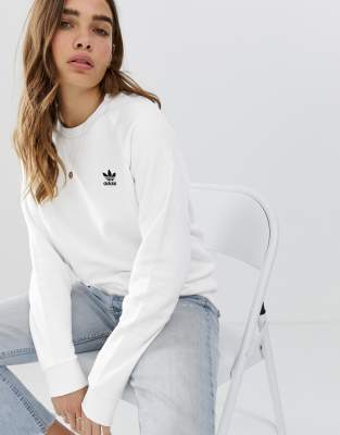 adidas originals essential crew neck sweat in white